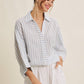 Coastal Comfort Striped Button-down