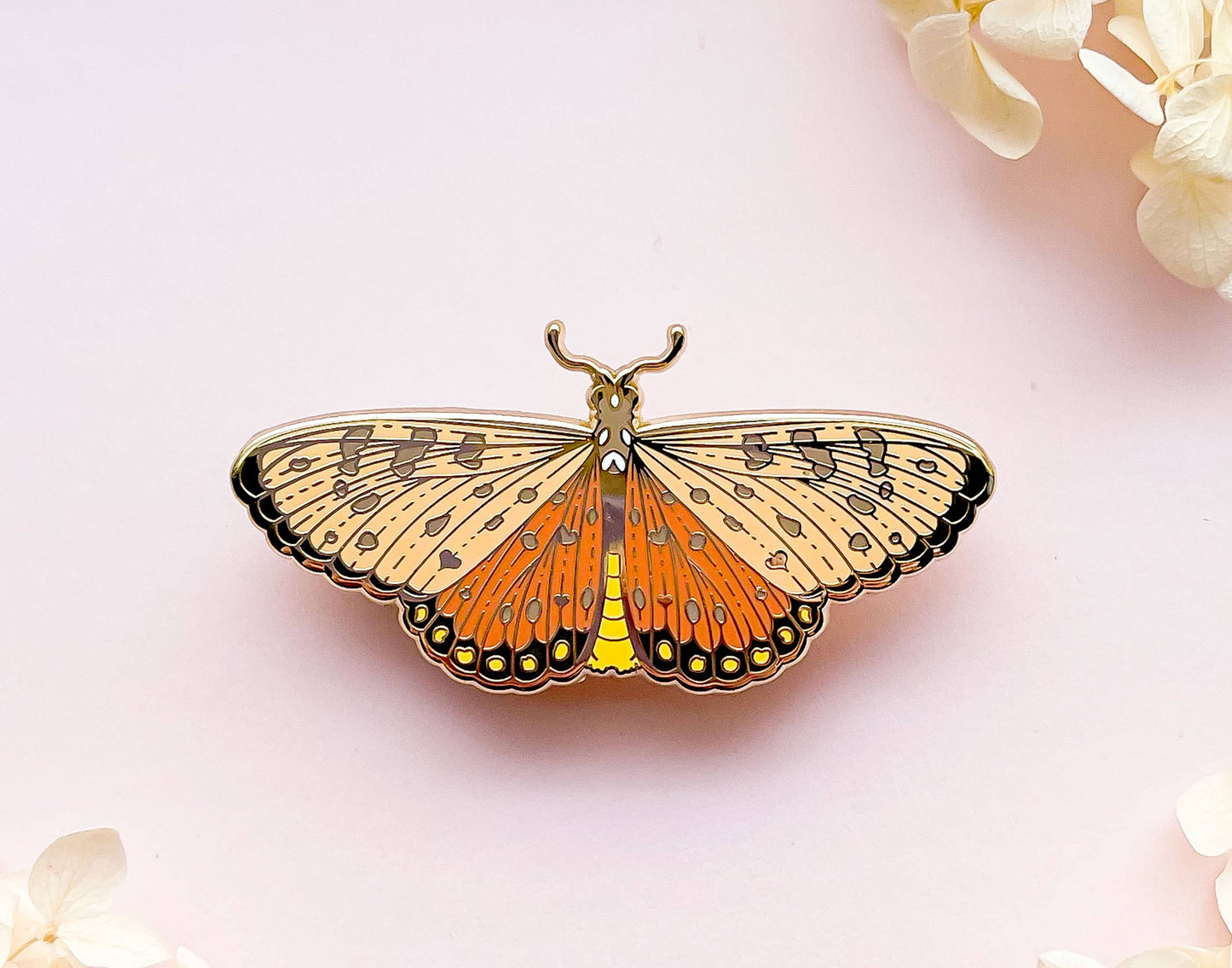 Tawny Coster Butterfly Enamel Pin