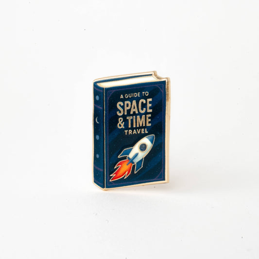 Space & Time Travel Book Pin