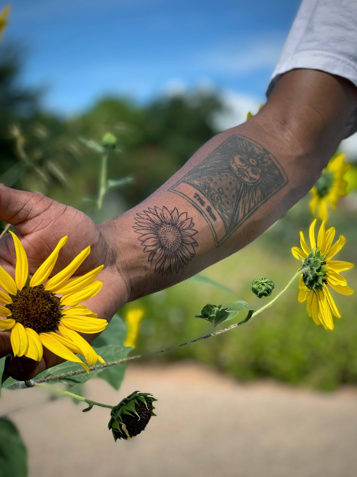 Sunflower Temporary Tattoo