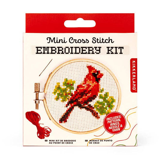 Cardinal Mini Cross Stitch Embroidery