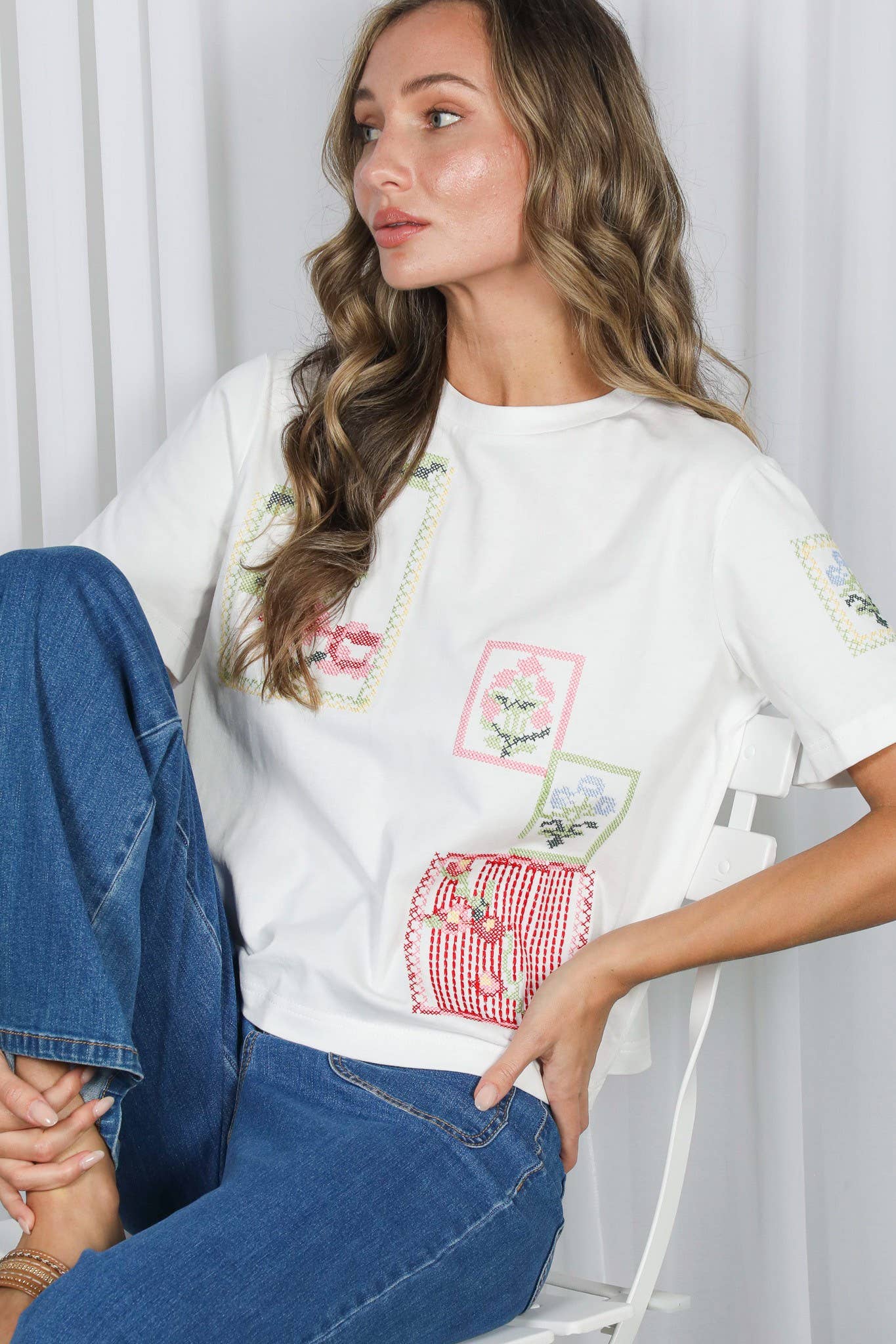 Souvenir Cross-Stitch Top