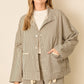 Pinstripe Canvas Chore Coat - Mocha