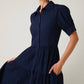 Carolina Checkered Button Down Midi Dress