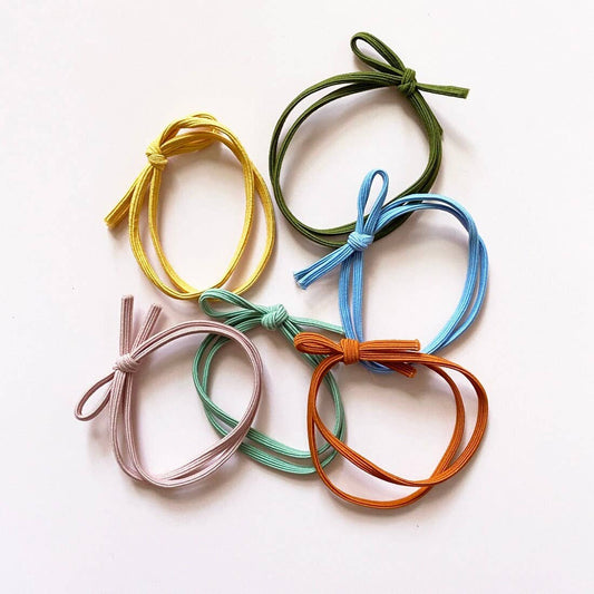 Bow Beauties Multicolor Elastic Scrunchie Set