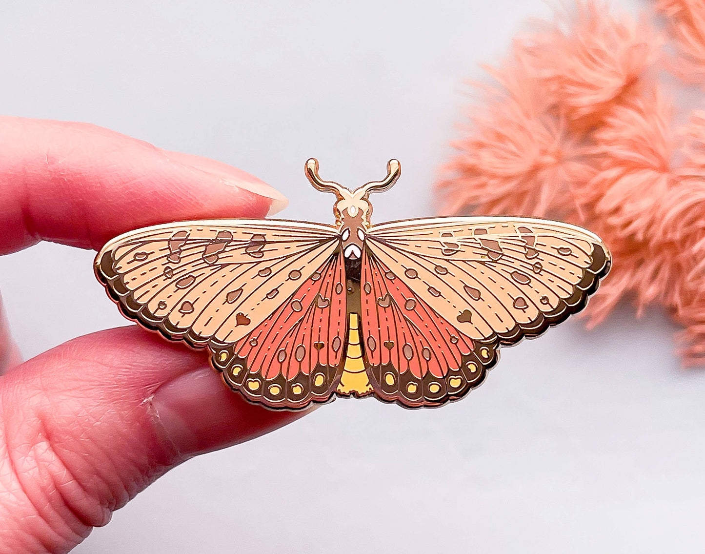 Tawny Coster Butterfly Enamel Pin