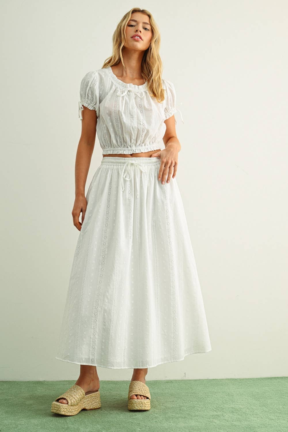 Cotton Clouds Maxi Skirt