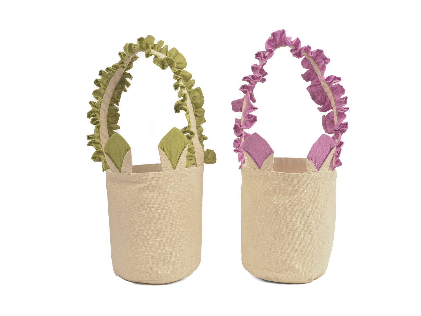 Canvas Ruffle Easter Basket