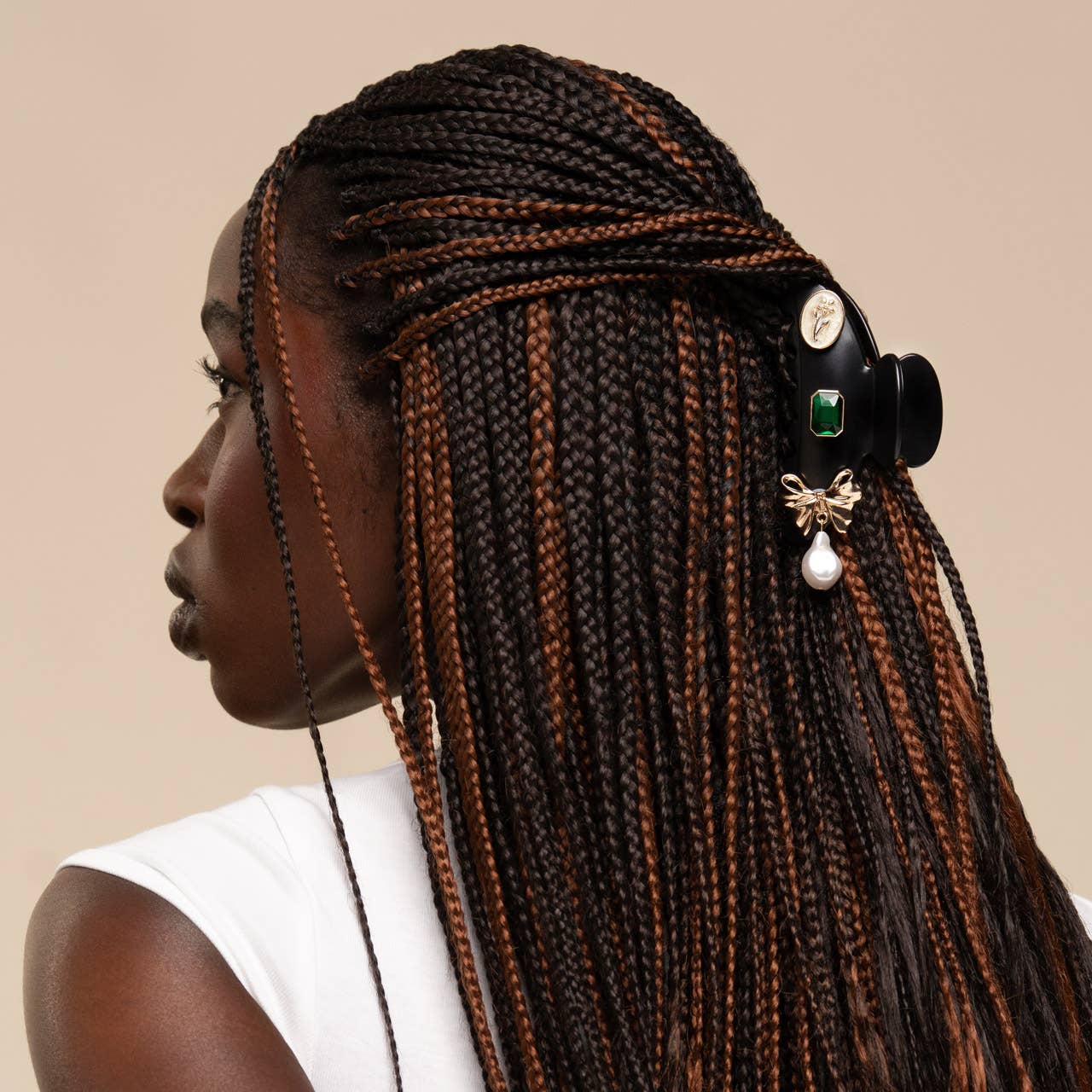 Midnight Flower Curved Claw Clip 7pc Set