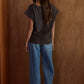 Cocoa Cotton Boat Neck Top