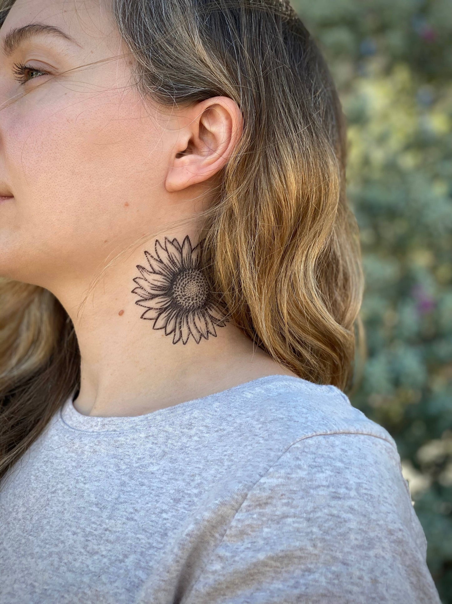 Sunflower Temporary Tattoo