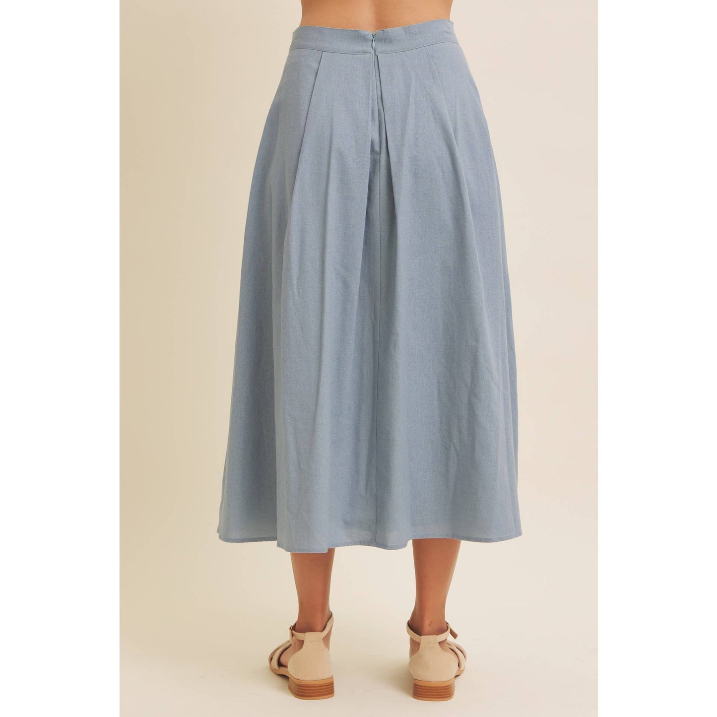 Eleanor Pleated Midi Skirt