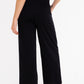 Ribbed Crossover Waist Lounge Pants - Black