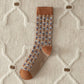 Dashing Herringbone Sage + Brown Socks
