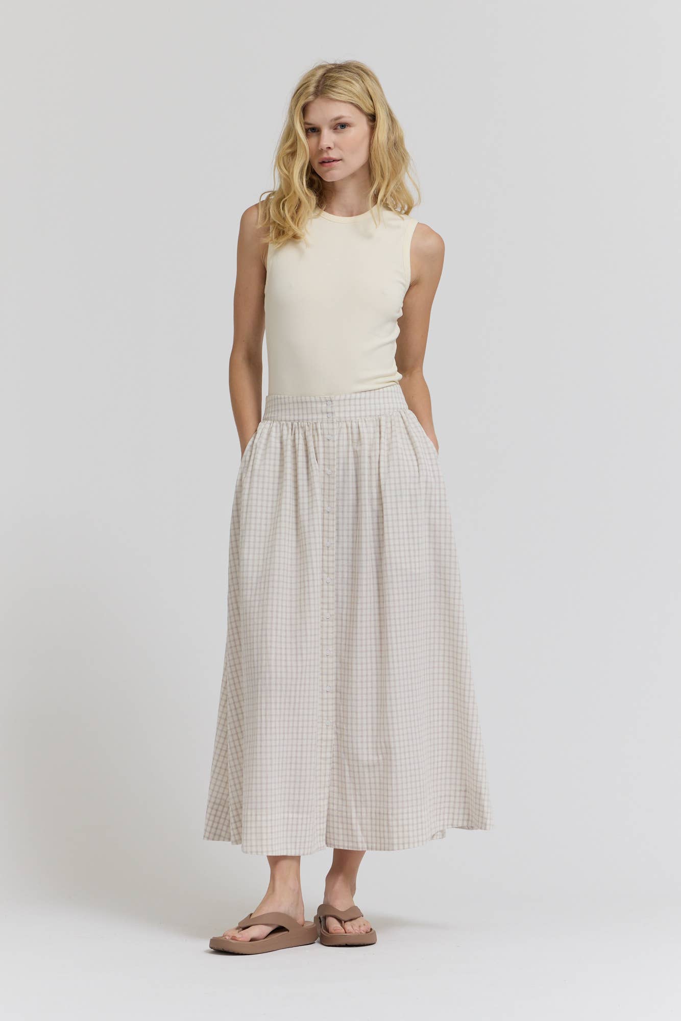 Perfect Plaid Button Down Skirt