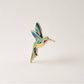 Hummingbird & Pink Lily Flower Pin Set
