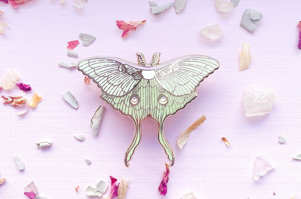 Luna Moth Enamel Pin