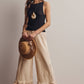 Willow Ruffle Hem Wide-Leg Pants