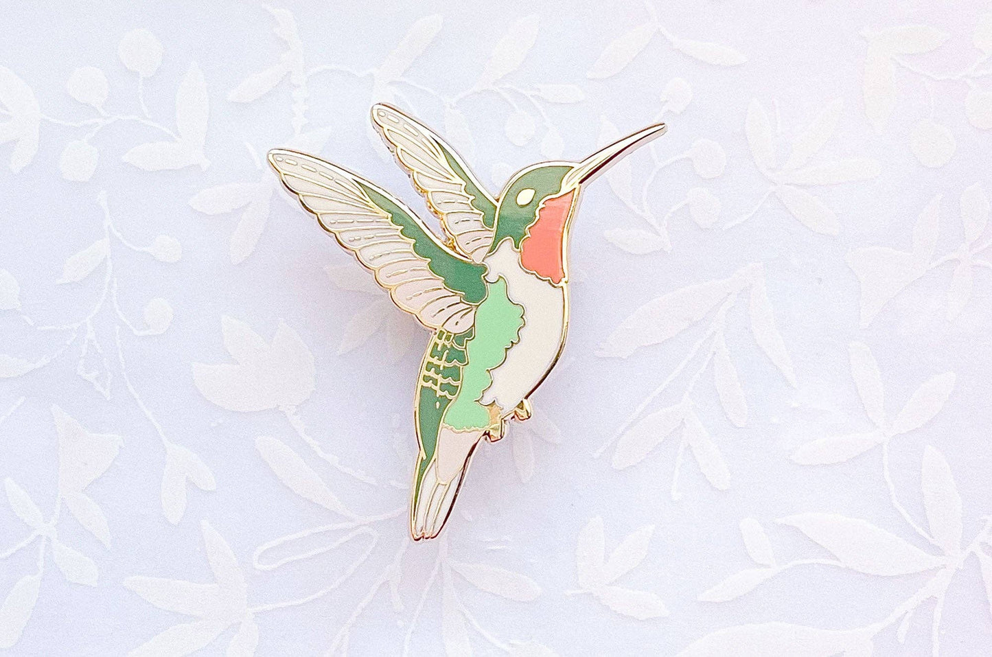 Ruby-Throated Hummingbird Enamel Pin
