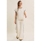 White Mocha Contrast Top