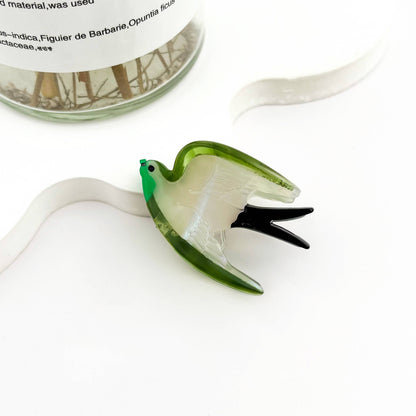 Shimmering Swallow Bird Hair Clip