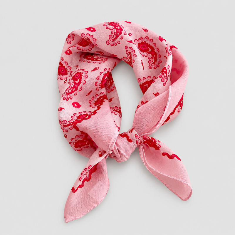 Red Rubies Floral Square Scarf