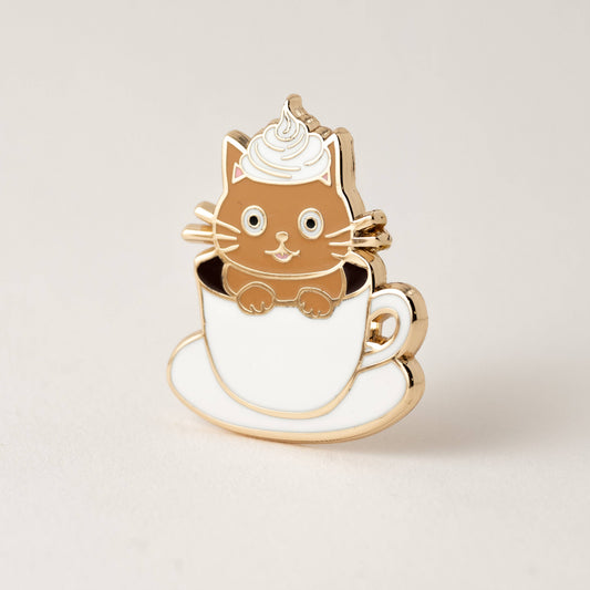 I Love You A Latte Cat Pin