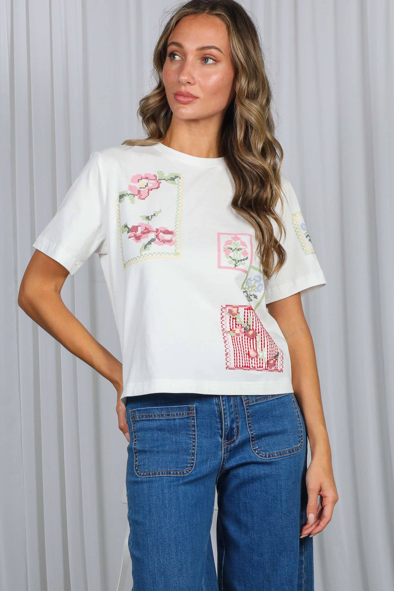 Souvenir Cross-Stitch Top