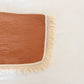 Rust 100% Cotton Fringe Baby Blanket