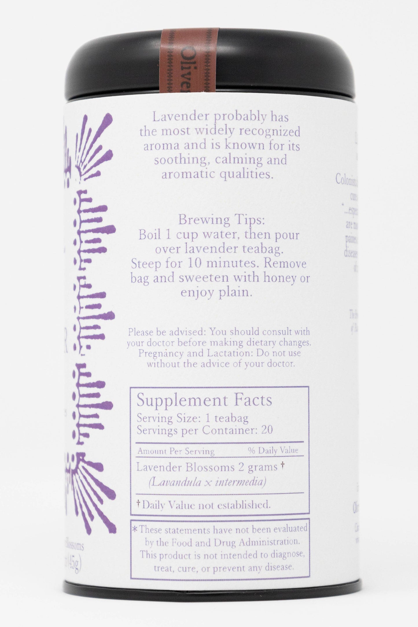 Pure Lavender Tea Tin