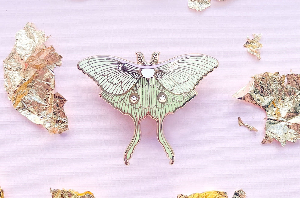 Luna Moth Enamel Pin