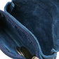 Suede Leather Coin Purse - Steel Blue