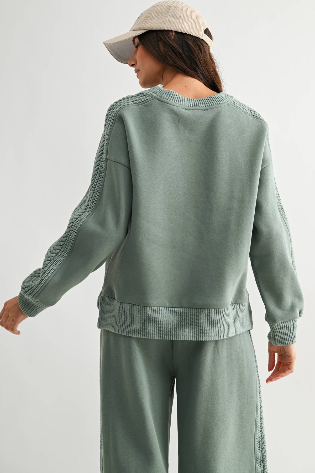First Glance Cable Knit Lounge Set