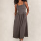 Olive Square-Neck Luxe Tank Dress