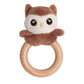 Owl-dorable Wooden & Plush Baby Teether