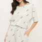 Pigeon Print Relaxed Lounge Top
