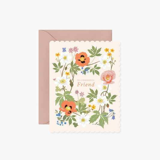 "Wonderful Friend" Wildflower Greeting Card