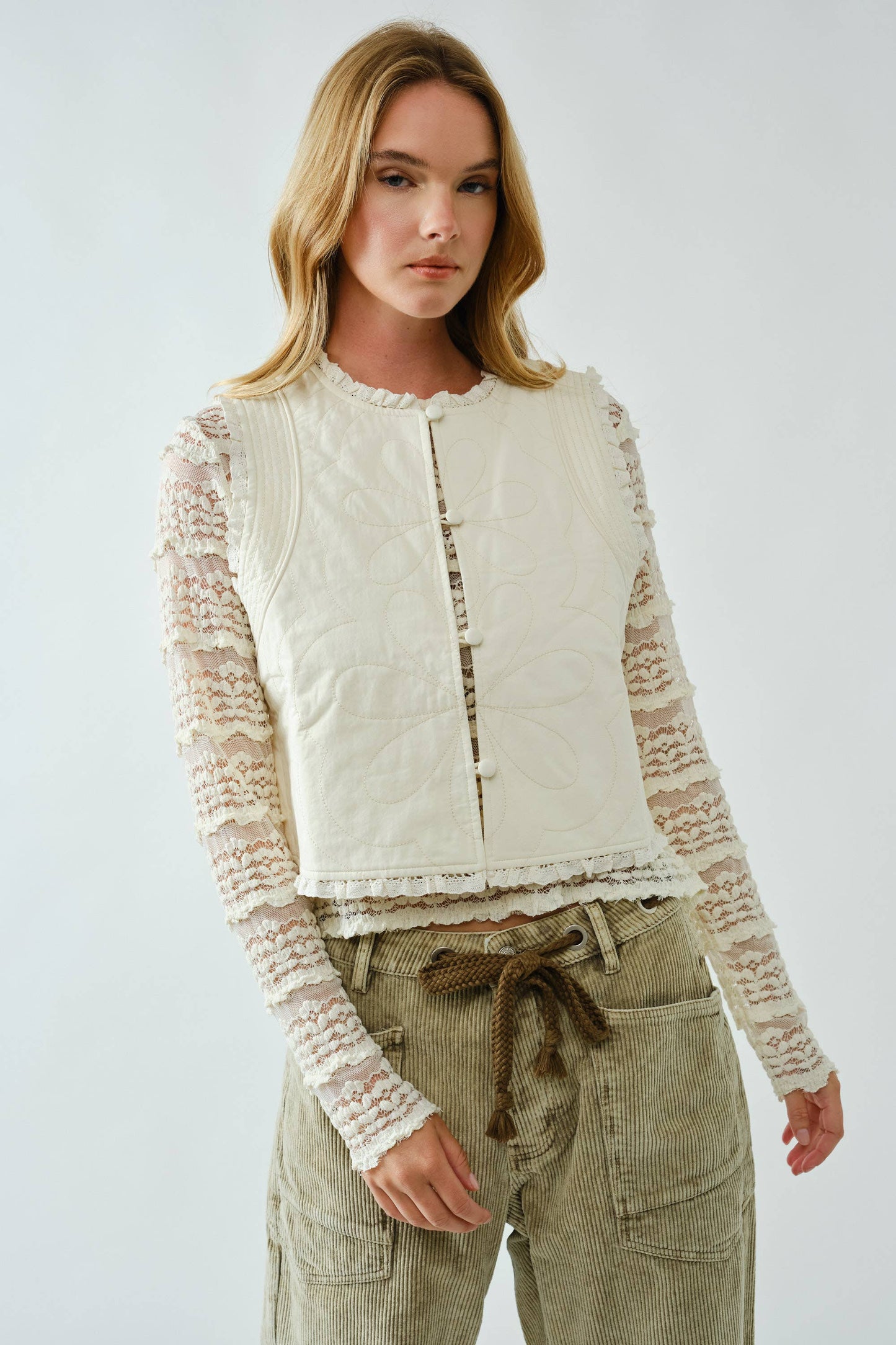 Lovely Lace Long-sleeved Top