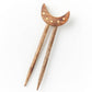 Crescent Moon Wood Hair Pin