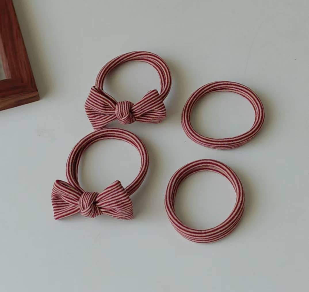 Candy Cane Chic Hair Ties