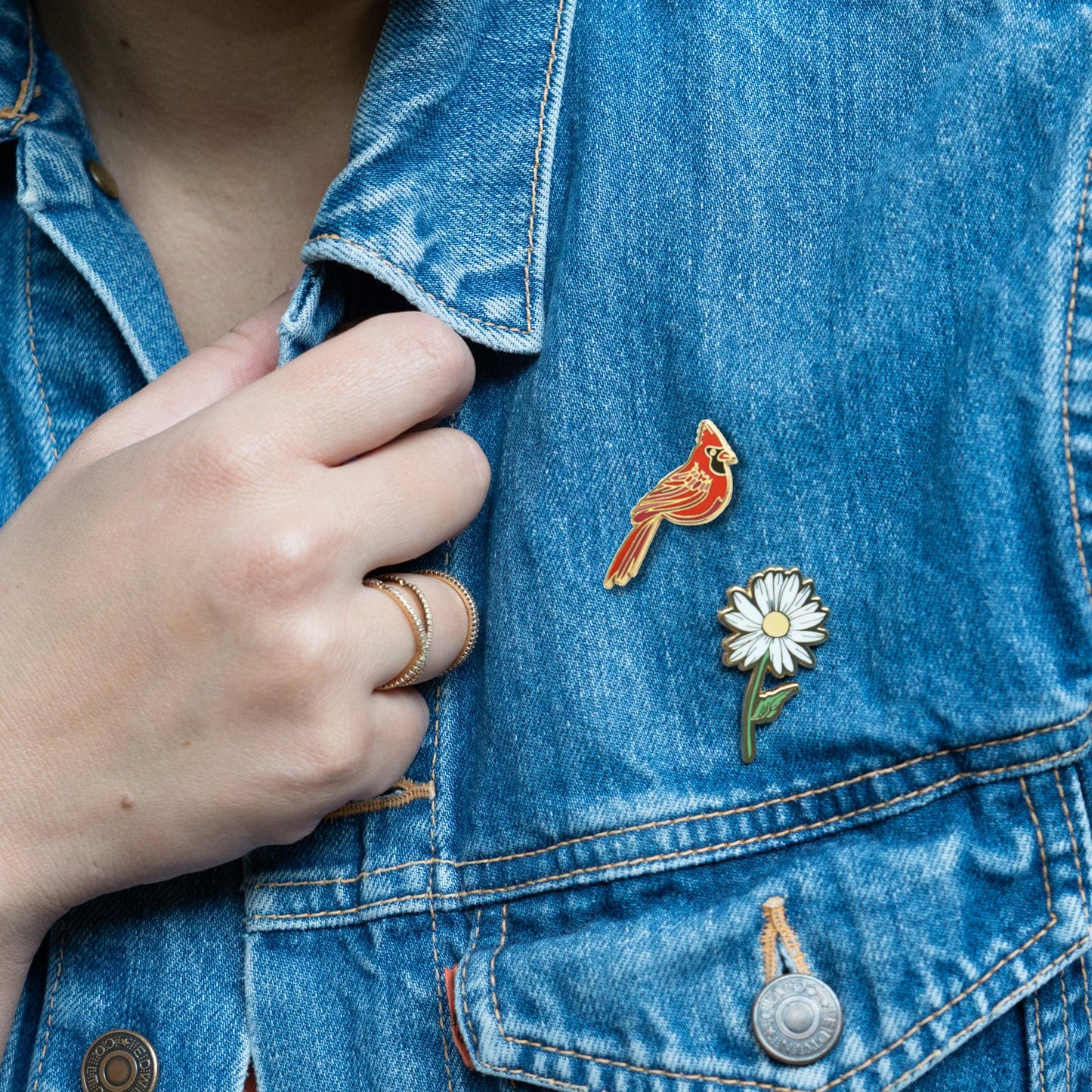 Red Cardinal Enamel Pin