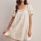 Lisa Lace Puff Sleeve Mini Dress