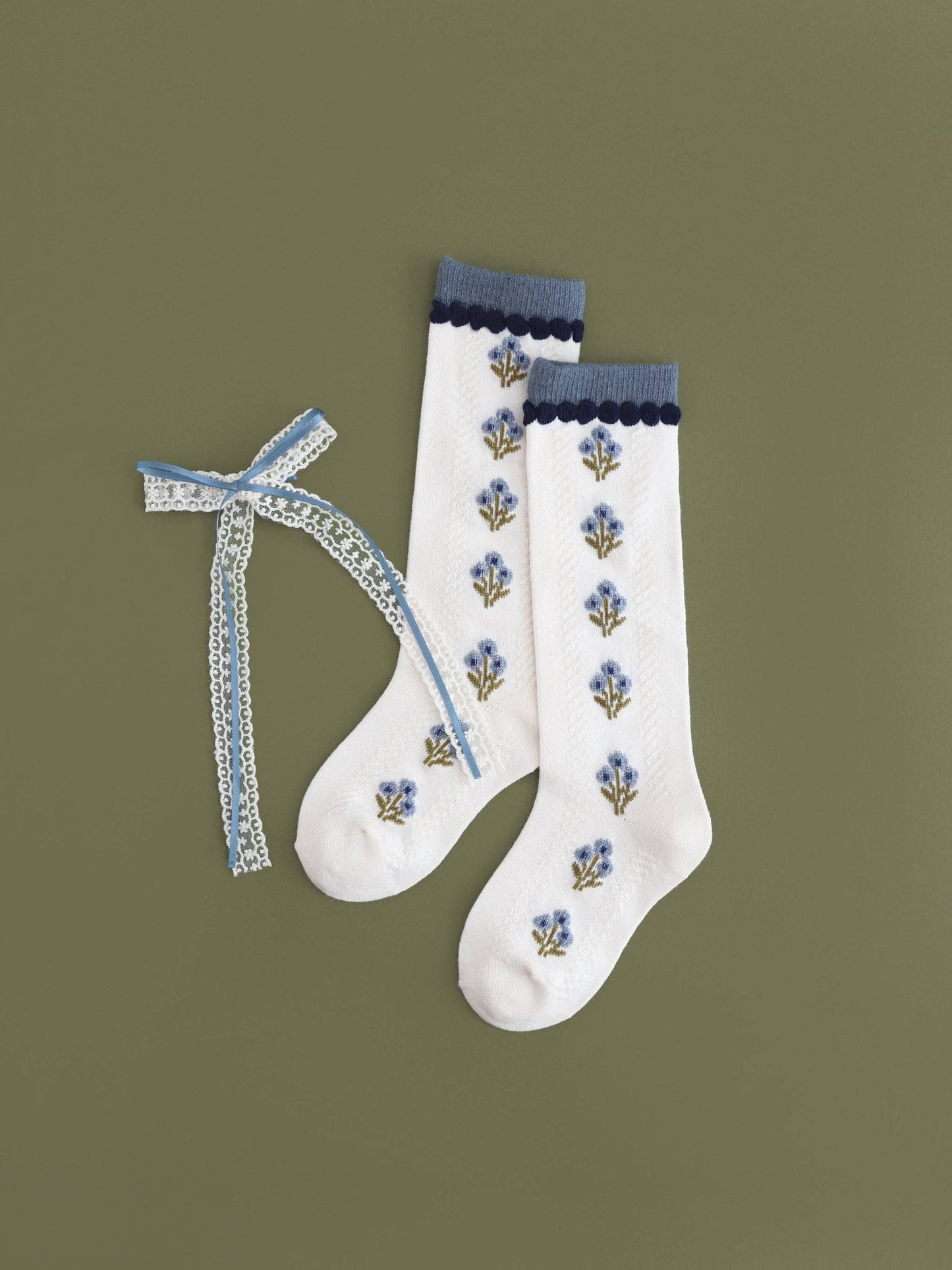 Playground Peonies Girl's Knee High Socks