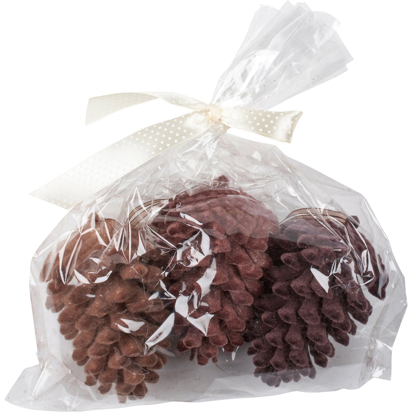 Flocked Velvet Pinecone Ornament