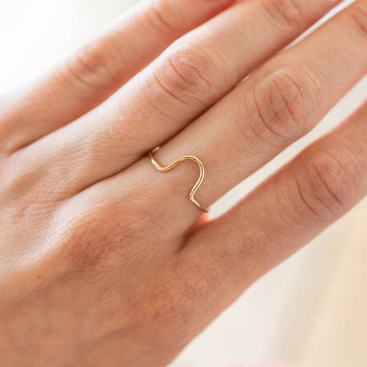 Curved Stacking Gold-Filled Ring