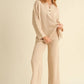 Relaxed Waffle Knit Lounge Pant - Sand