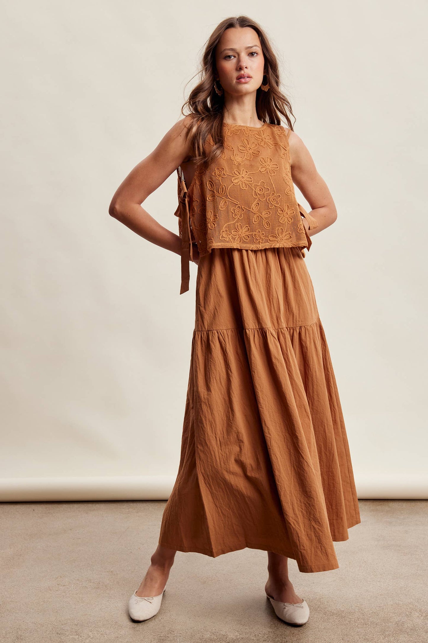 Willows Embroidered Lace Vest