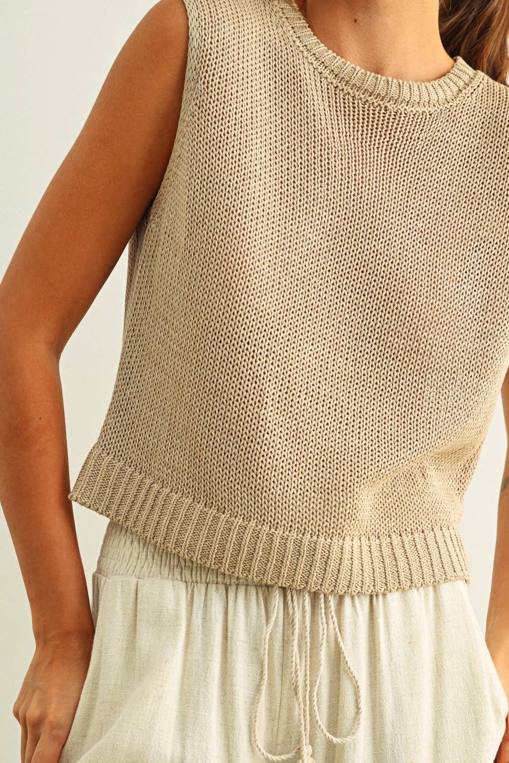Aliya Sleeveless Knitted Top