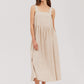 Simple Days Linen-Blend Midi Dress