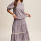 Townhomes Striped Smocked Maxi Skirt
